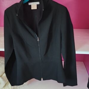 LaBelle Black Zip-Front Women's Blazer